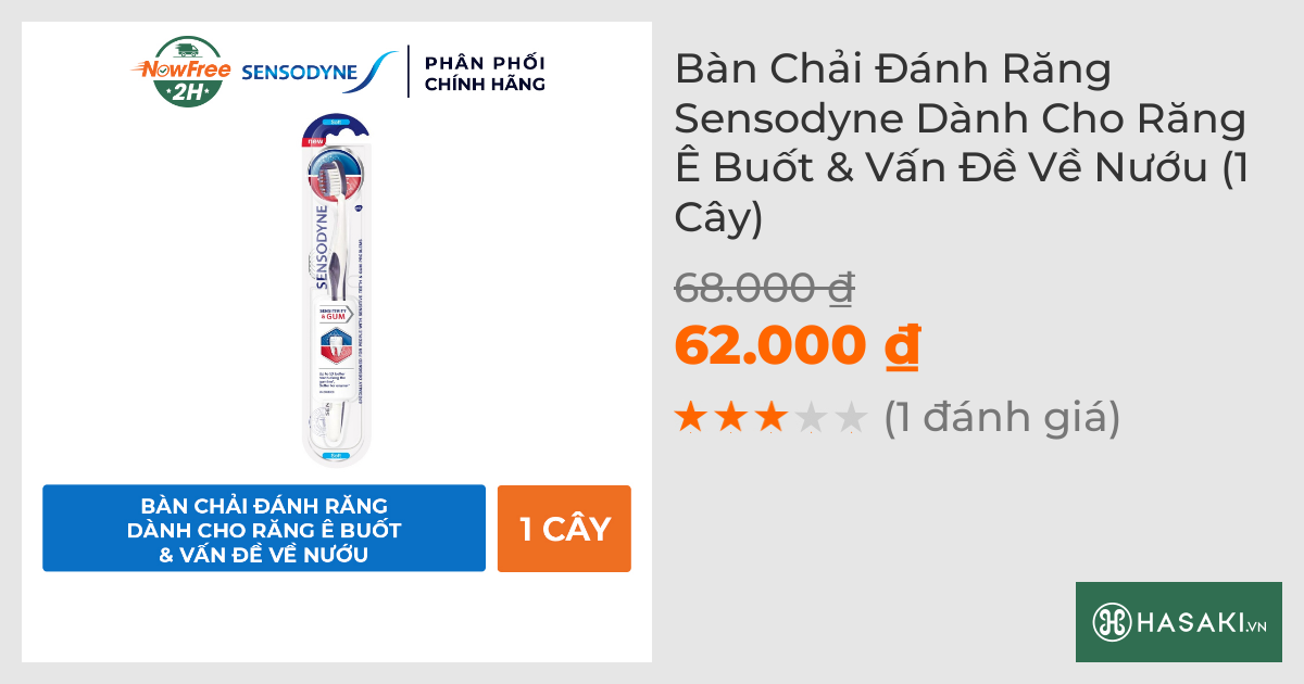 Bàn Chải Đánh Răng Sensodyne Dành Cho Răng Ê Buốt & Vấn Đề Về Nướu (1 Cây)