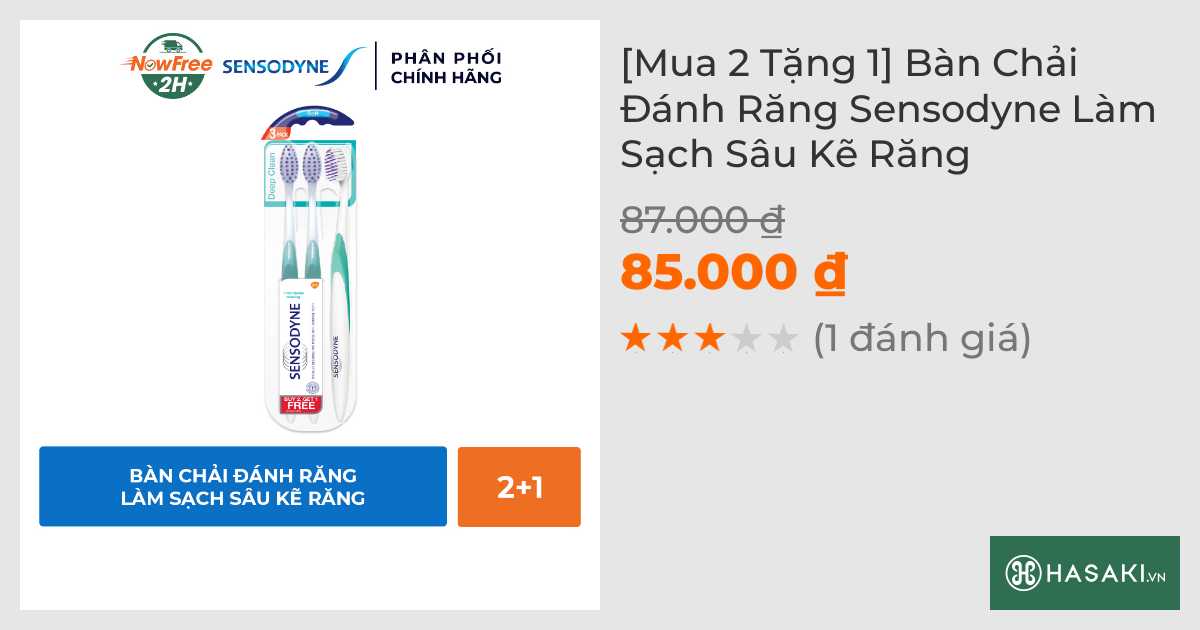 Bộ 3 Bàn Chải Đánh Răng Sensodyne Làm Sạch Sâu Kẽ Răng