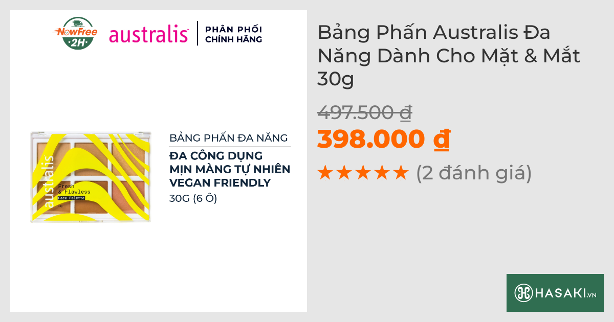 Bảng Phấn Australis Đa Năng Dành Cho Mặt & Mắt 30g