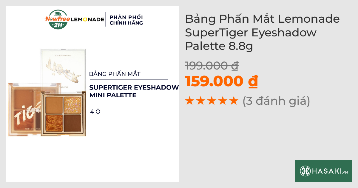 Bảng Phấn Mắt Lemonade SuperTiger Eyeshadow Palette 8.8g