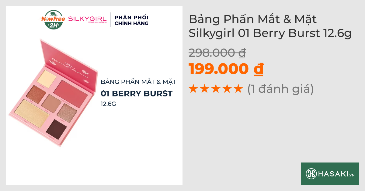 Bảng Phấn Mắt & Mặt Silkygirl 01 Berry Burst 12.6g