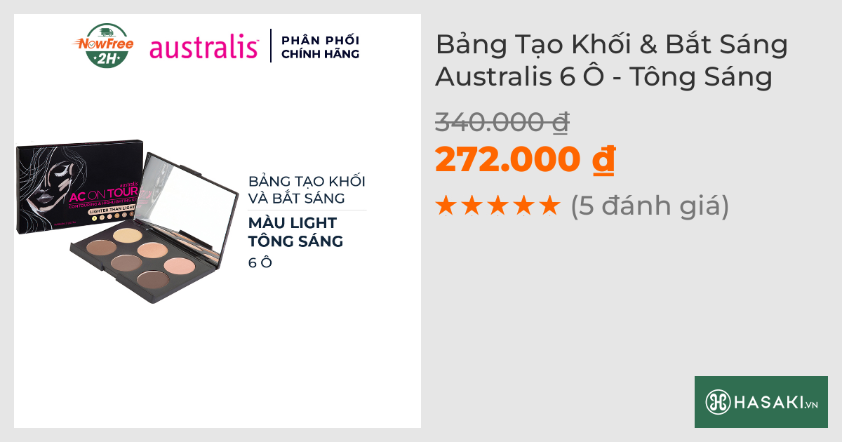 Bảng Tạo Khối & Bắt Sáng Australis 6 Ô - Tông Sáng