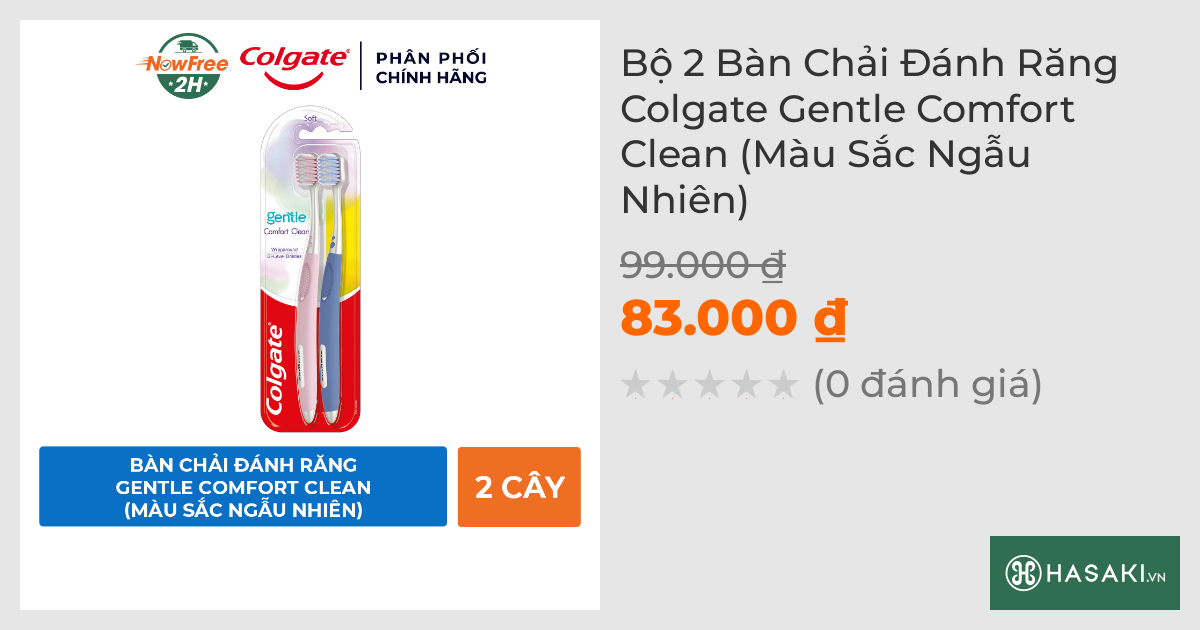 Bộ 2 Bàn Chải Đánh Răng Colgate (Màu Ngẫu Nhiên)