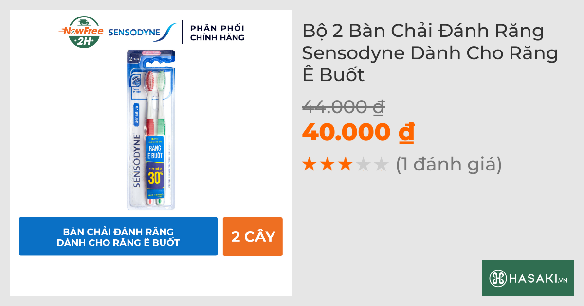 Bộ 2 Bàn Chải Đánh Răng Sensodyne Dành Cho Răng Ê Buốt