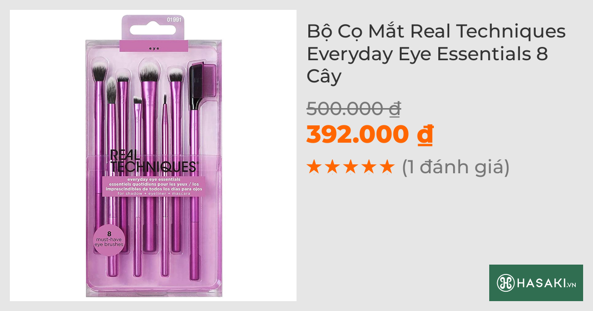 Bộ Cọ Mắt Real Techniques Everyday Eye Essentials 8 Cây