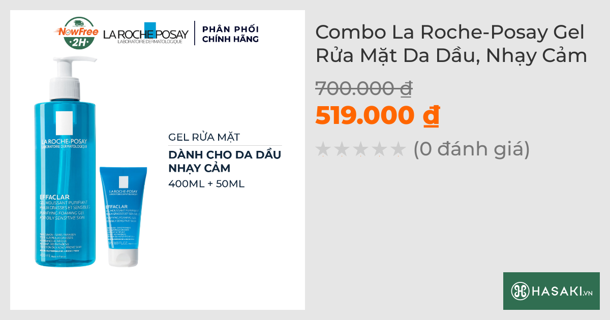 Combo La Roche-Posay Gel Rửa Mặt Da Dầu, Nhạy Cảm