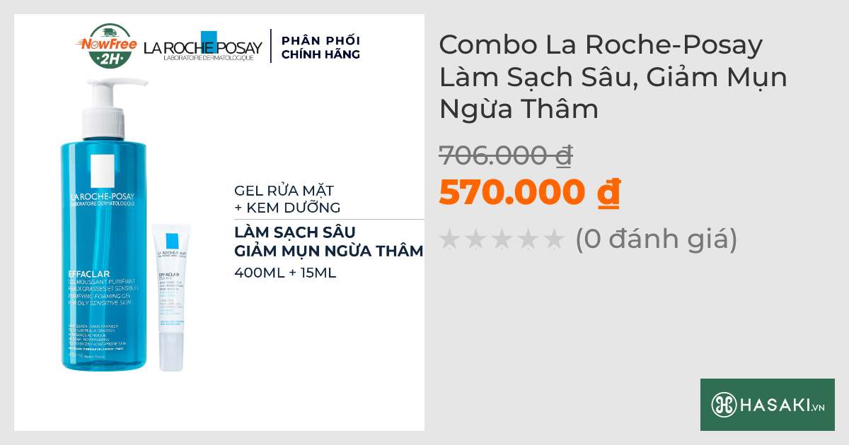 Combo La Roche-Posay Làm Sạch Sâu, Giảm Mụn Ngừa Thâm