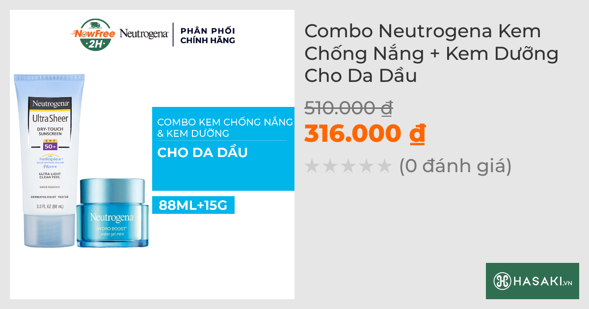 Combo Neutrogena Kem Chống Nắng + Kem Dưỡng Cho Da Dầu