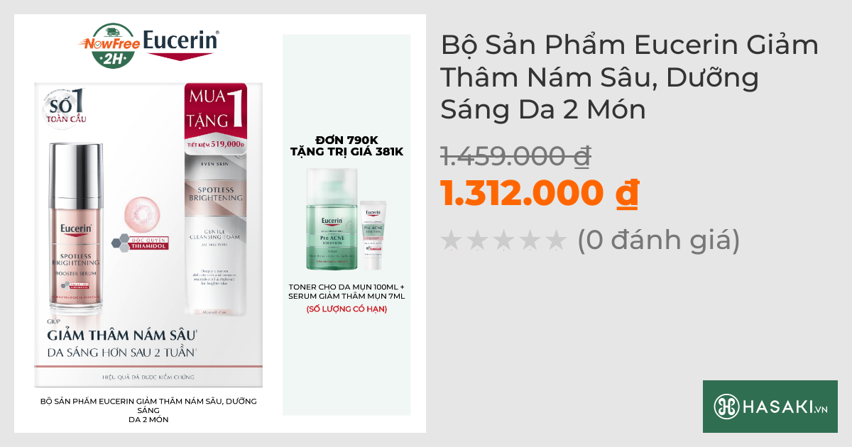 Bộ Sản Phẩm Eucerin Giảm Thâm Nám Sâu, Dưỡng Sáng Da 2 Món