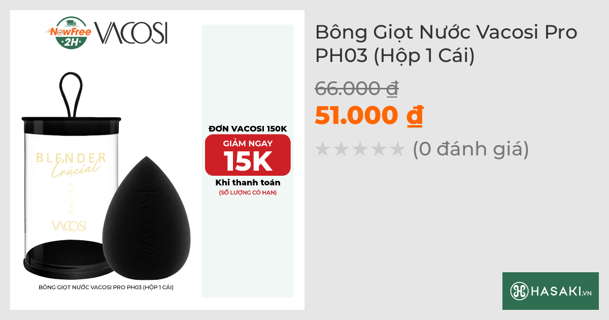 Bông Giọt Nước Vacosi Pro PH03 (Hộp 1 Cái)