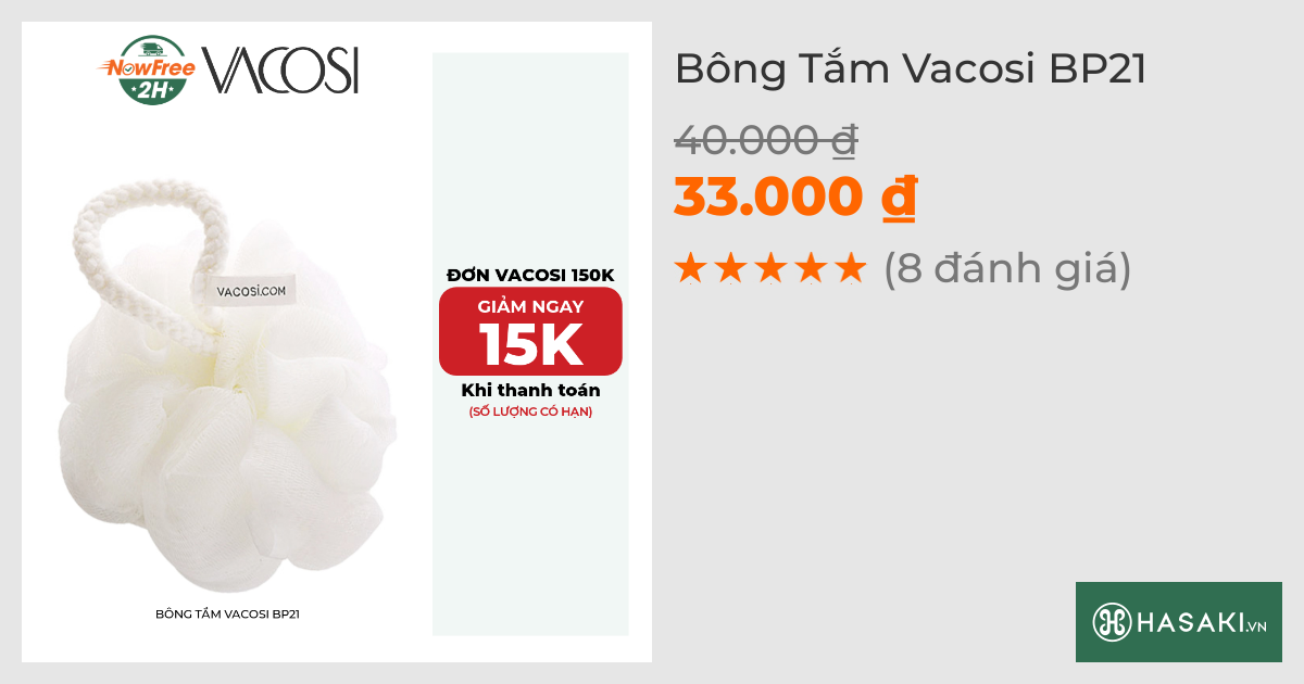 Bông Tắm Vacosi BP21