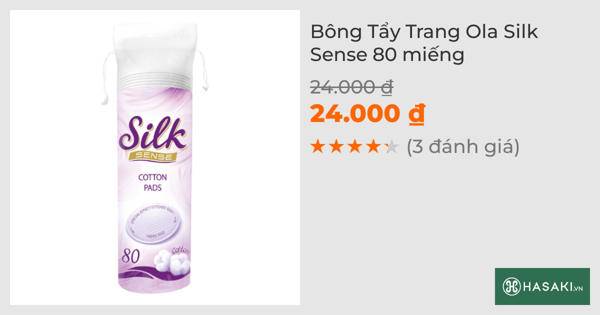 Bông Tẩy Trang Ola Silk Sense 80 miếng