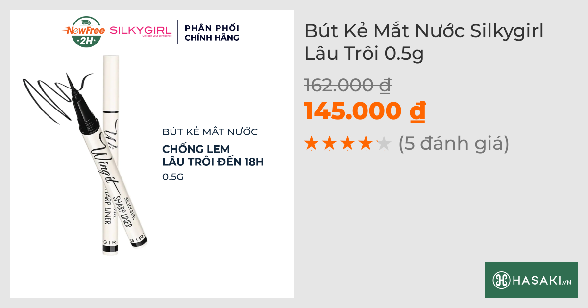 Bút Kẻ Mắt Nước Silkygirl Lâu Trôi 0.5g