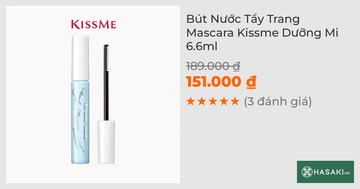 Bút Nước Tẩy Trang Mascara Kissme Dưỡng Mi 6.6ml