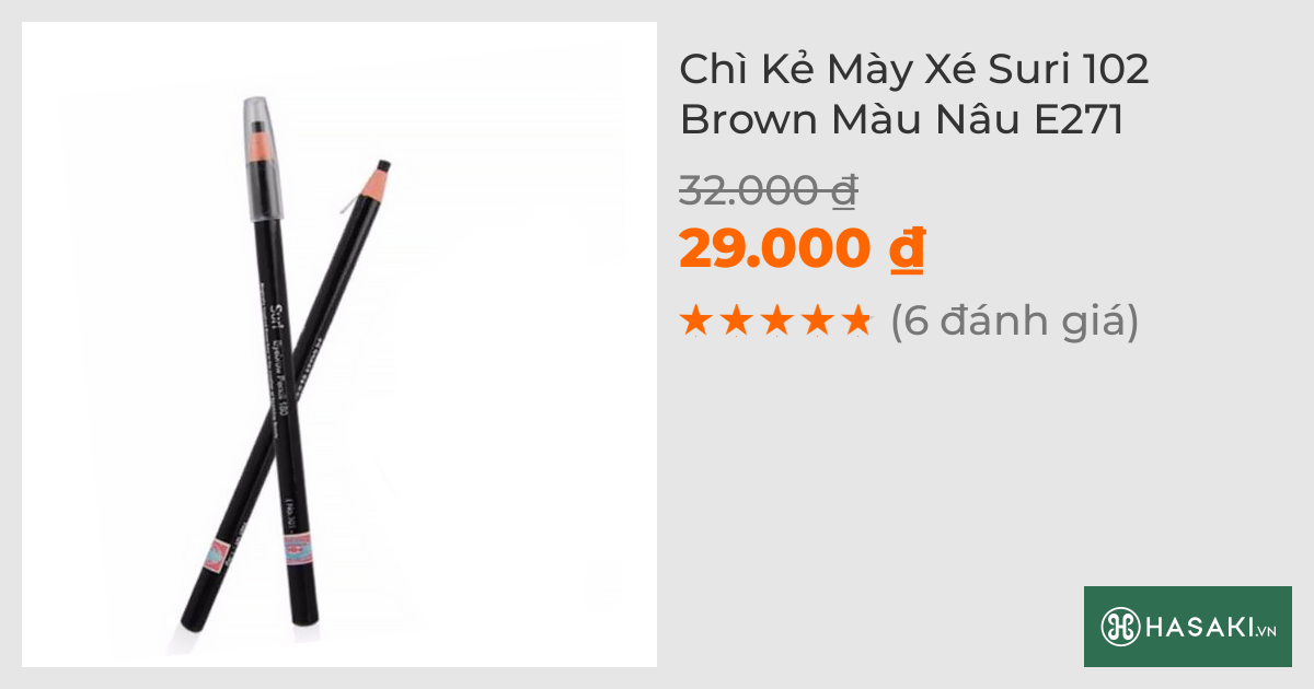 Chì Kẻ Mày Xé Suri 102 Brown Màu Nâu E271