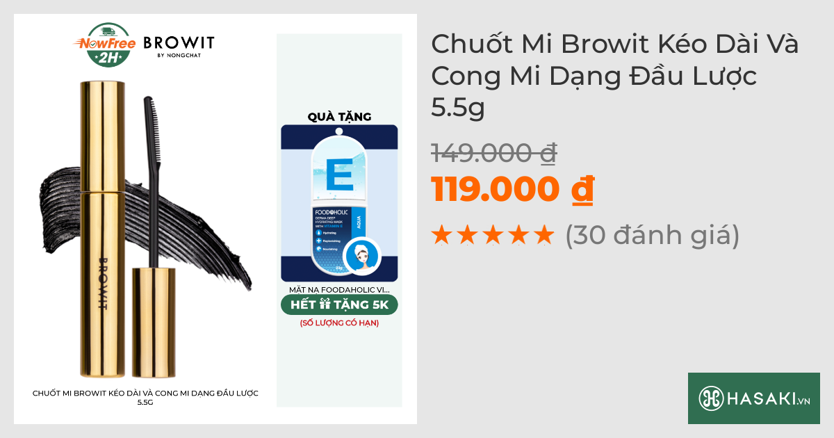 Chuốt Mi Browit Kéo Dài Và Cong Mi Dạng Đầu Lược 5.5g