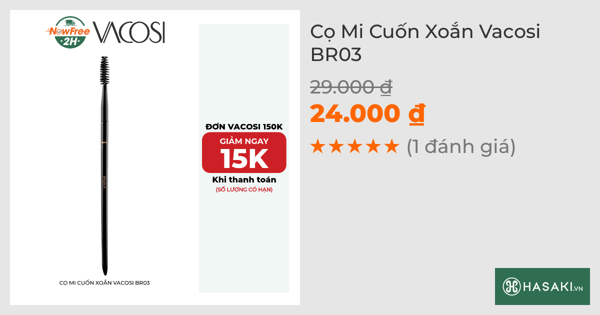 Cọ Mi Cuốn Xoắn Vacosi BR03