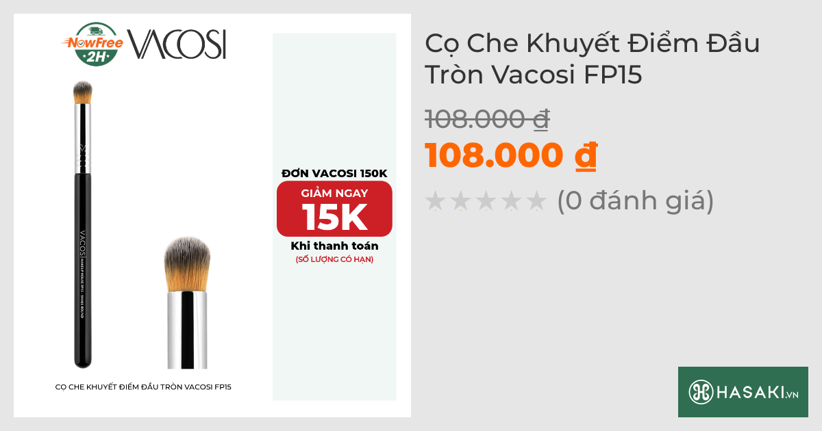 Cọ Che Khuyết Điểm Đầu Tròn Vacosi FP15