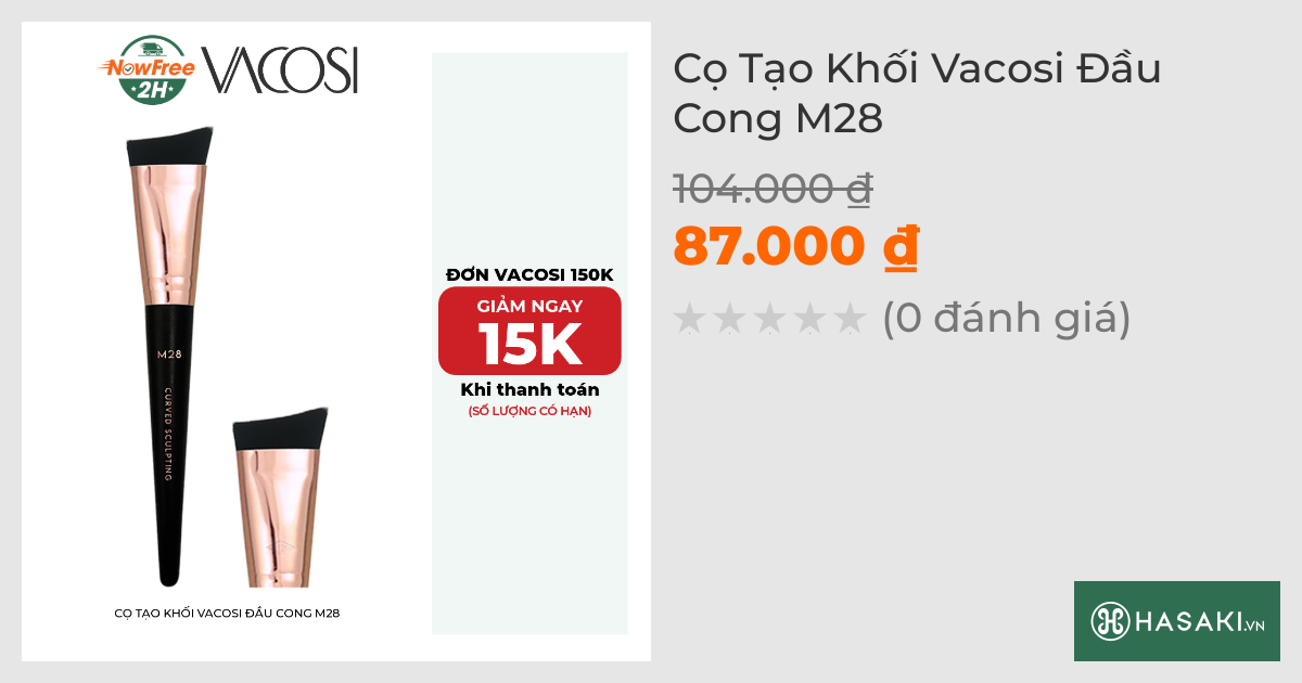 Cọ Tạo Khối Vacosi Đầu Cong M28