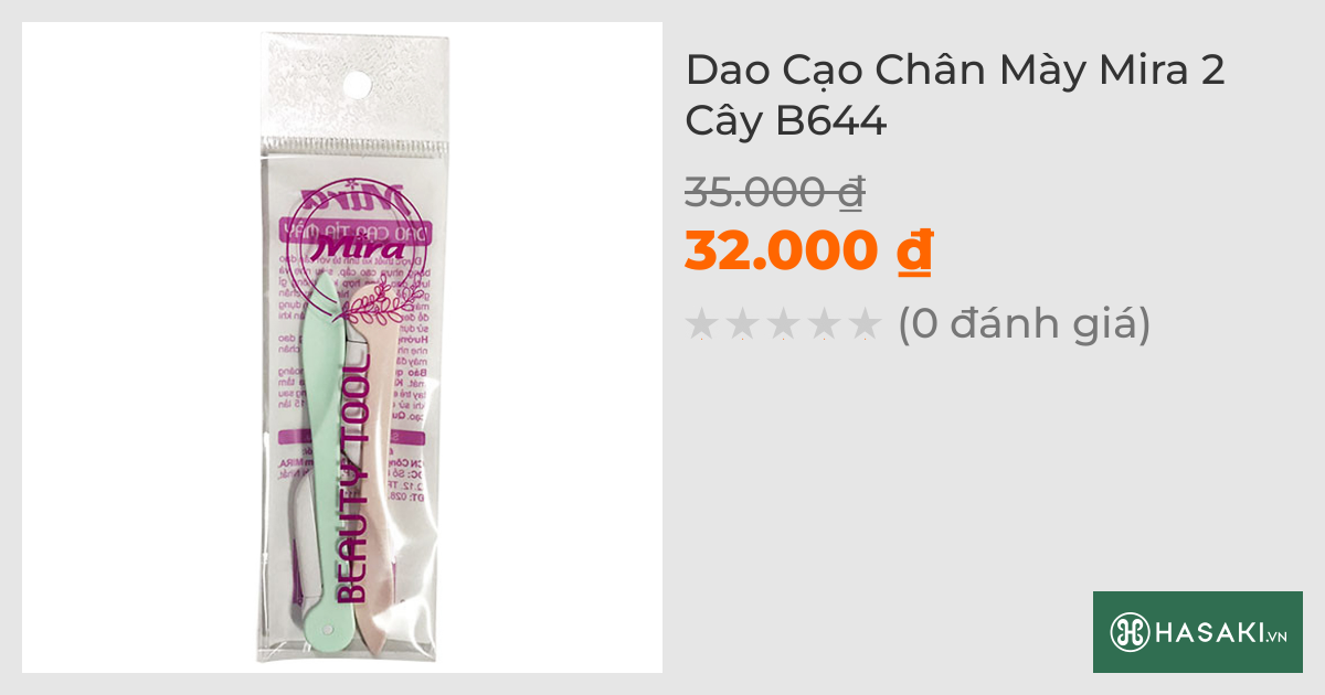 Dao Cạo Chân Mày Mira 2 Cây B644