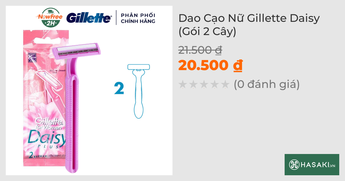 Dao Cạo Nữ Gillette Daisy (Gói 2 Cây)