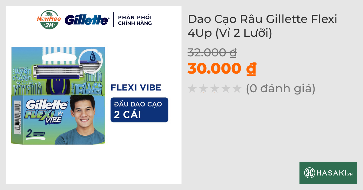 Dao Cạo Râu Gillette Flexi 4Up (Vỉ 2 Lưỡi)