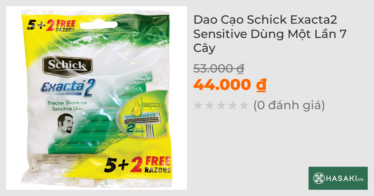 Dao Cạo Schick Exacta2 Sensitive Dùng Một Lần 7 Cây