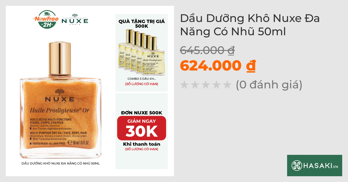 Dầu Dưỡng Khô Nuxe Đa Năng Có Nhũ 50ml