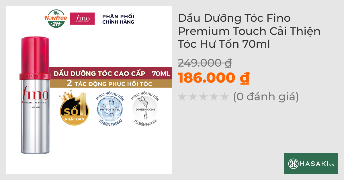 Dầu Dưỡng Tóc Fino Premium Touch Cải Thiện Tóc Hư Tổn 70ml