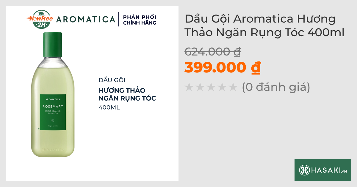 Dầu Gội Aromatica Hương Thảo Ngăn Rụng Tóc 400ml