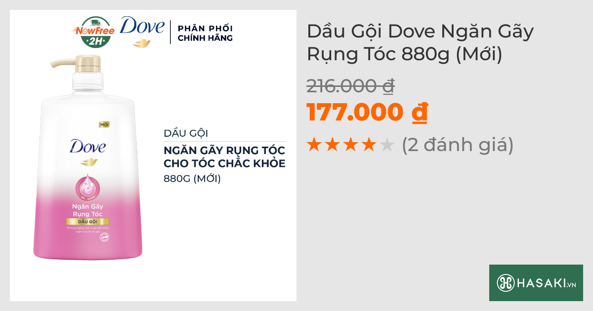 Dầu Gội Dove Ngăn Gãy Rụng Tóc 880g (Mới)