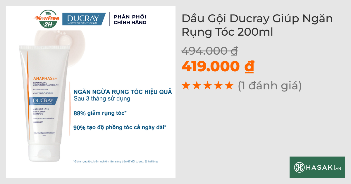 Dầu Gội Ducray Giúp Ngăn Rụng Tóc 200ml