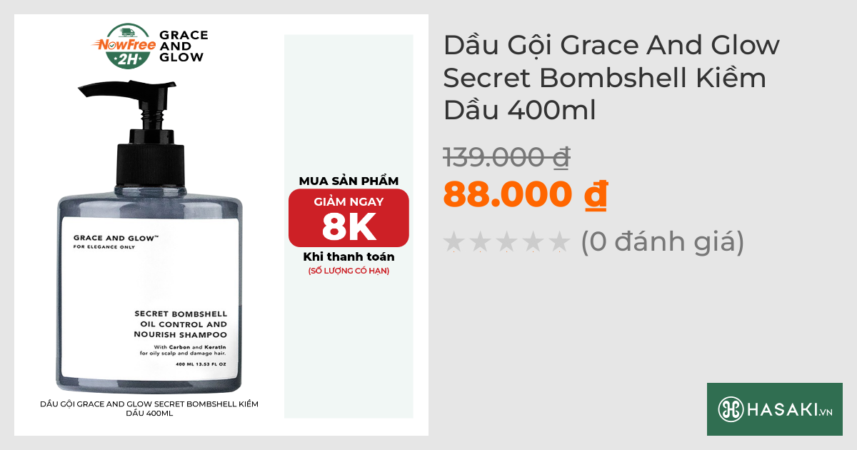 Dầu Gội Grace And Glow Secret Bombshell Kiềm Dầu 400ml