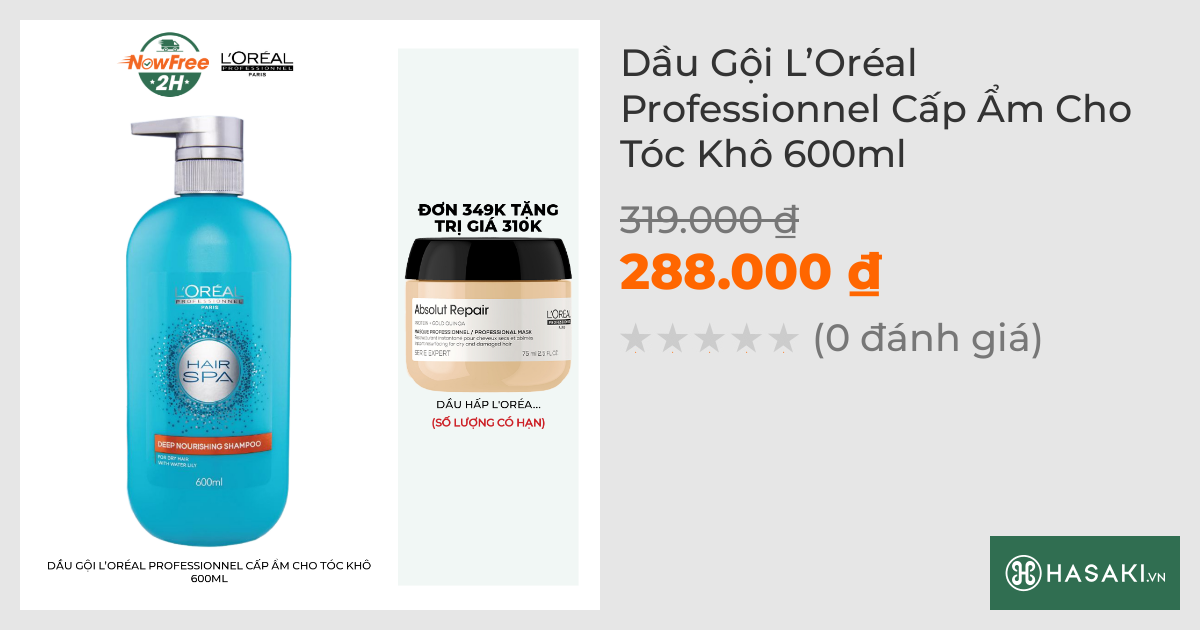 Dầu Gội L’Oréal Professionnel Cấp Ẩm Cho Tóc Khô 600ml