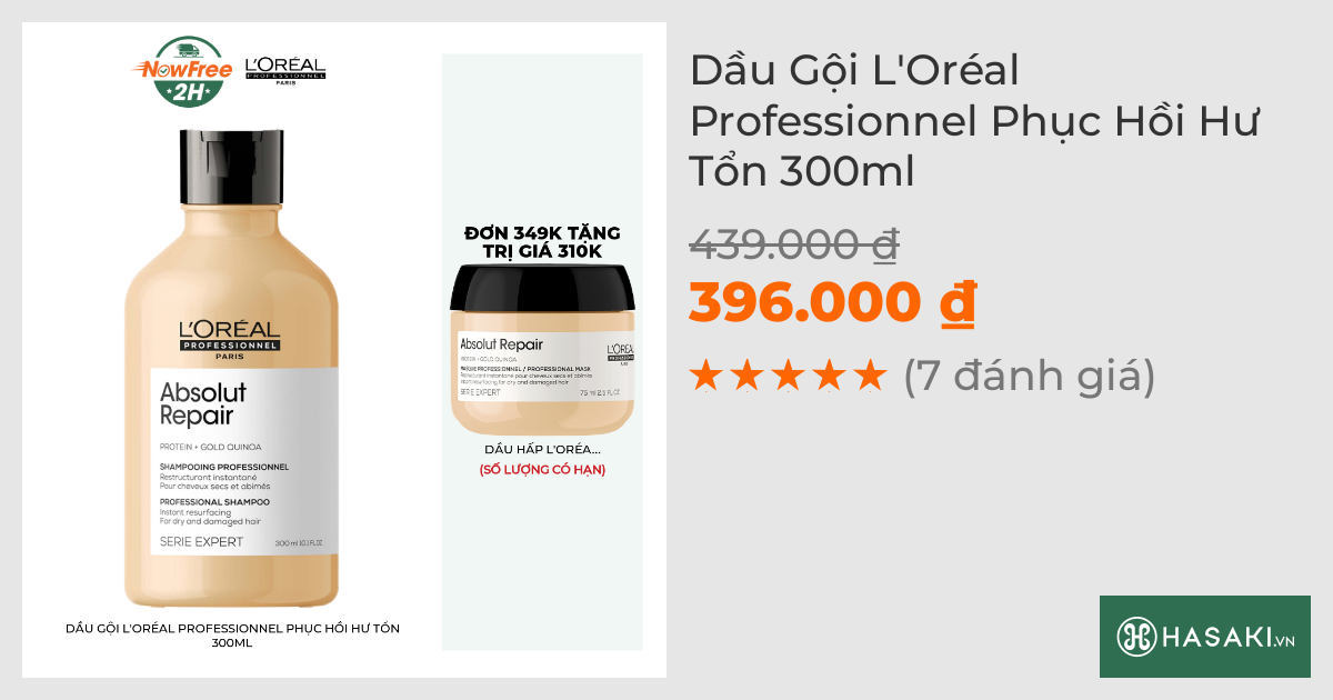 Dầu Gội L'Oréal Professionnel Phục Hồi Hư Tổn 300ml