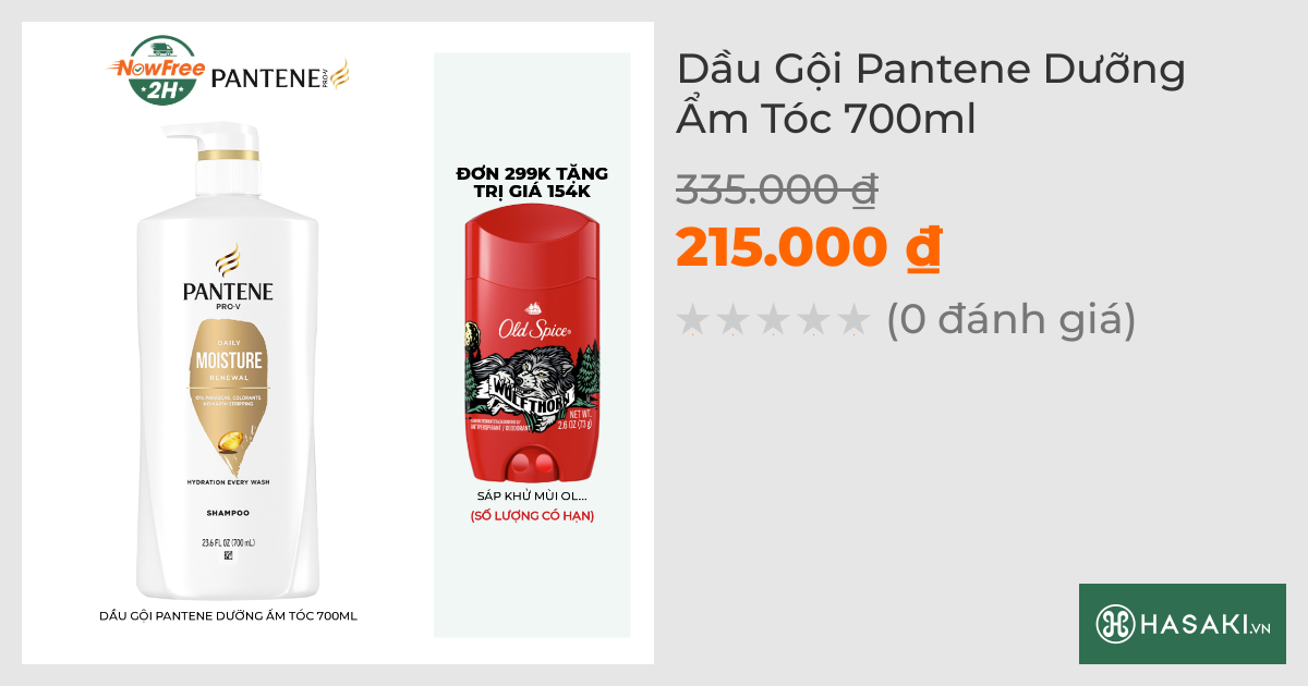 Dầu Gội Pantene Dưỡng Ẩm Tóc 700ml