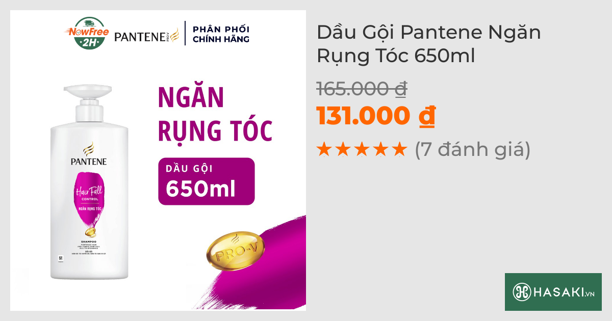 Dầu Gội Pantene Ngăn Rụng Tóc 650ml