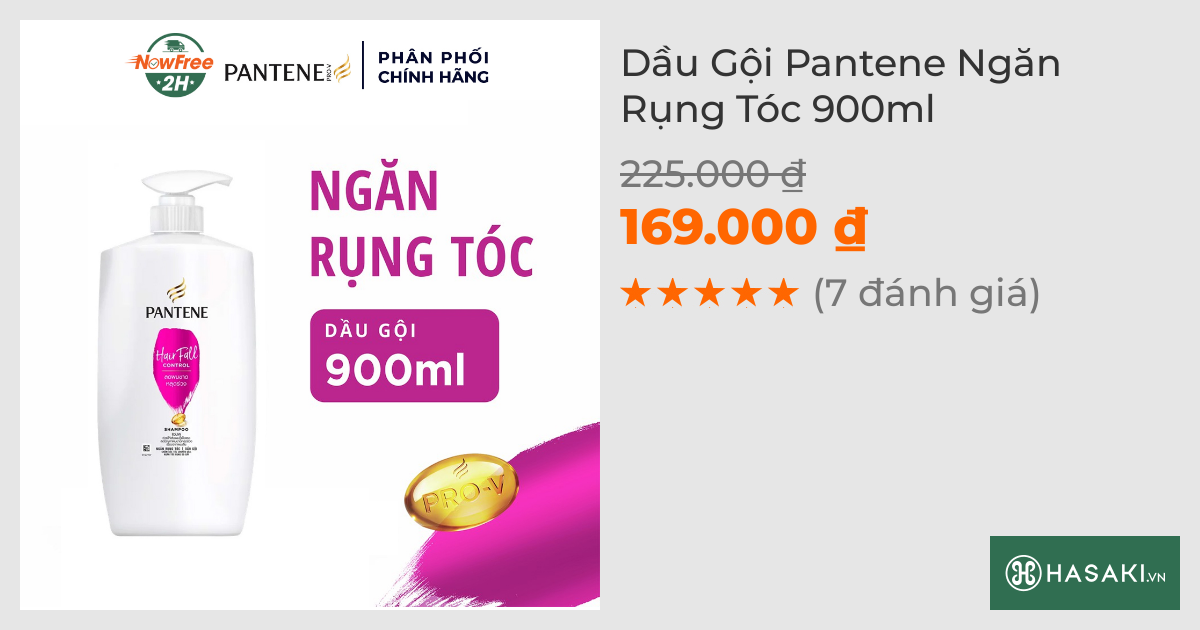 Dầu Gội Pantene Ngăn Rụng Tóc 900ml