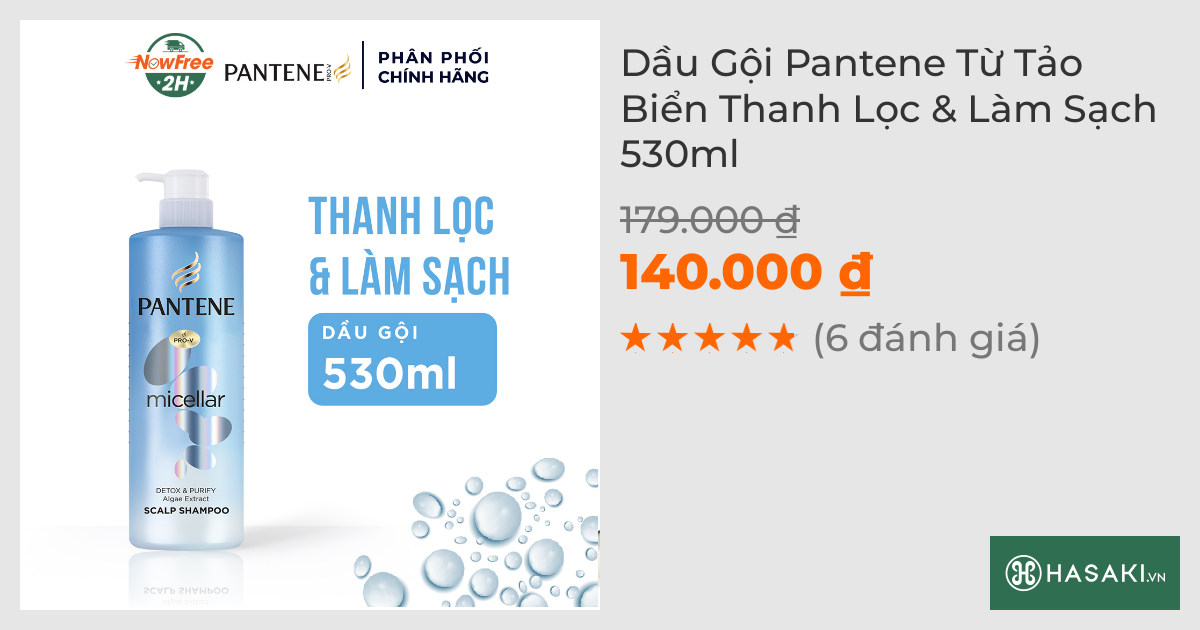 Dầu Gội Pantene Từ Tảo Biển Thanh Lọc & Làm Sạch 530ml