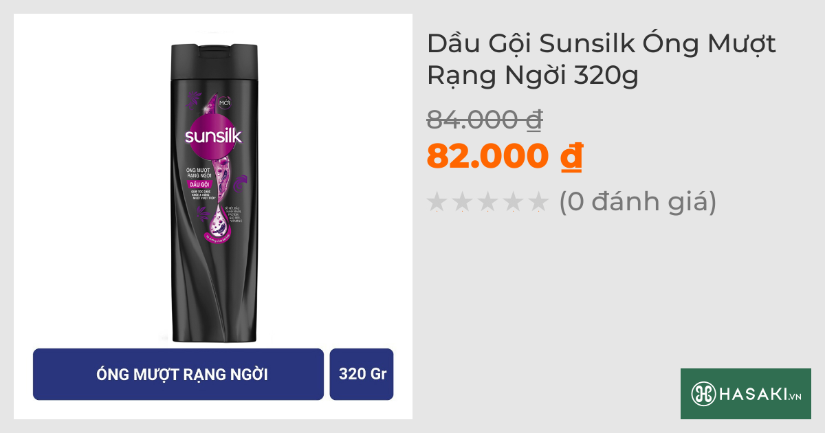 Dầu Gội Sunsilk Óng Mượt Rạng Ngời 320g