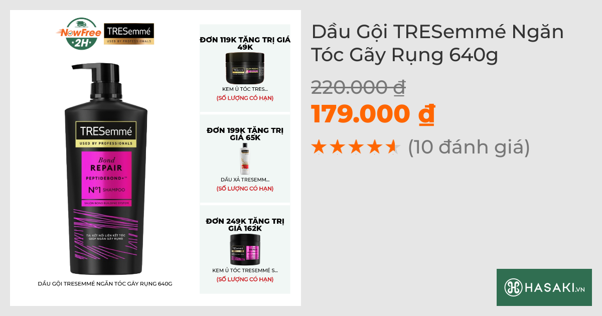 Dầu Gội TRESemmé Ngăn Tóc Gãy Rụng 640g