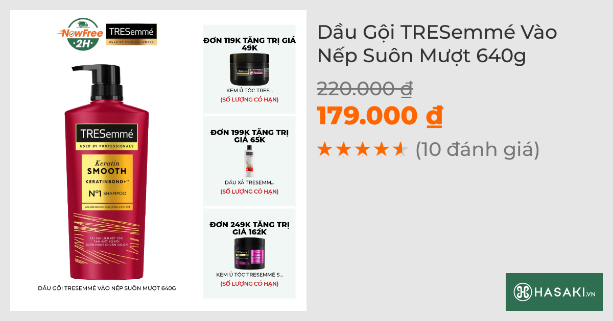 Dầu Gội TRESemmé Vào Nếp Suôn Mượt 640g