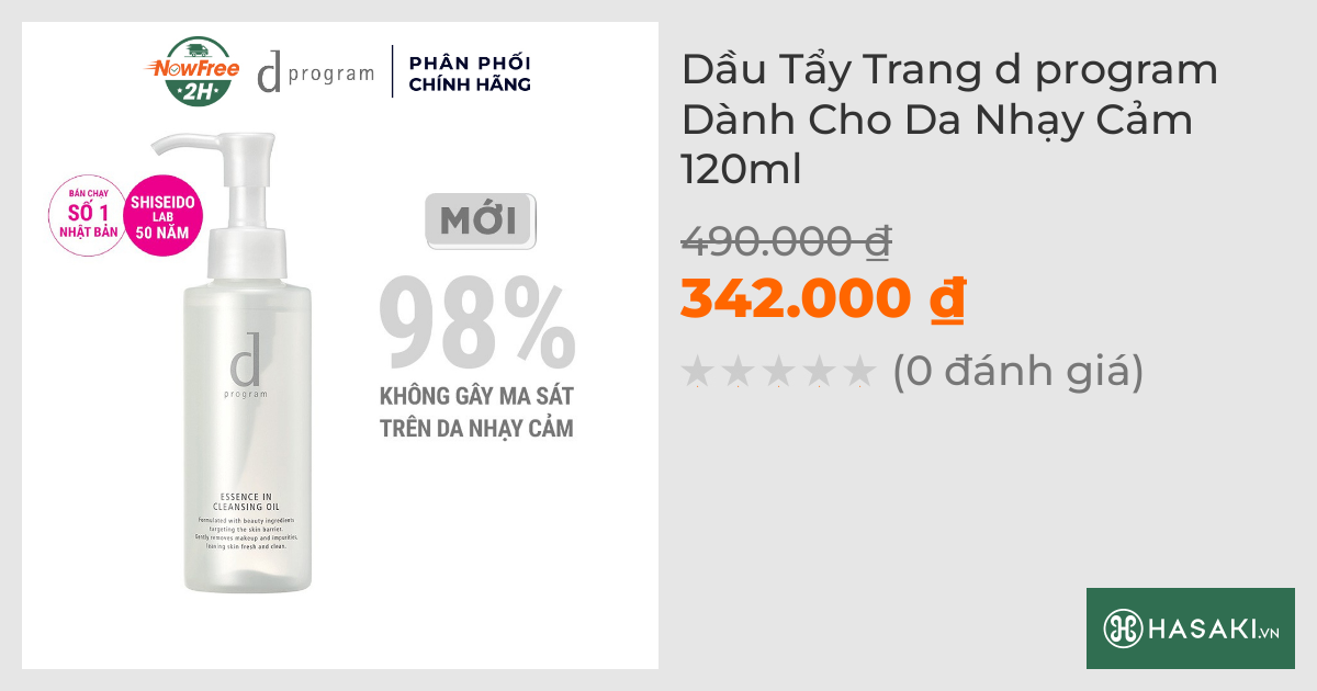 Dầu Tẩy Trang d program Dành Cho Da Nhạy Cảm 120ml