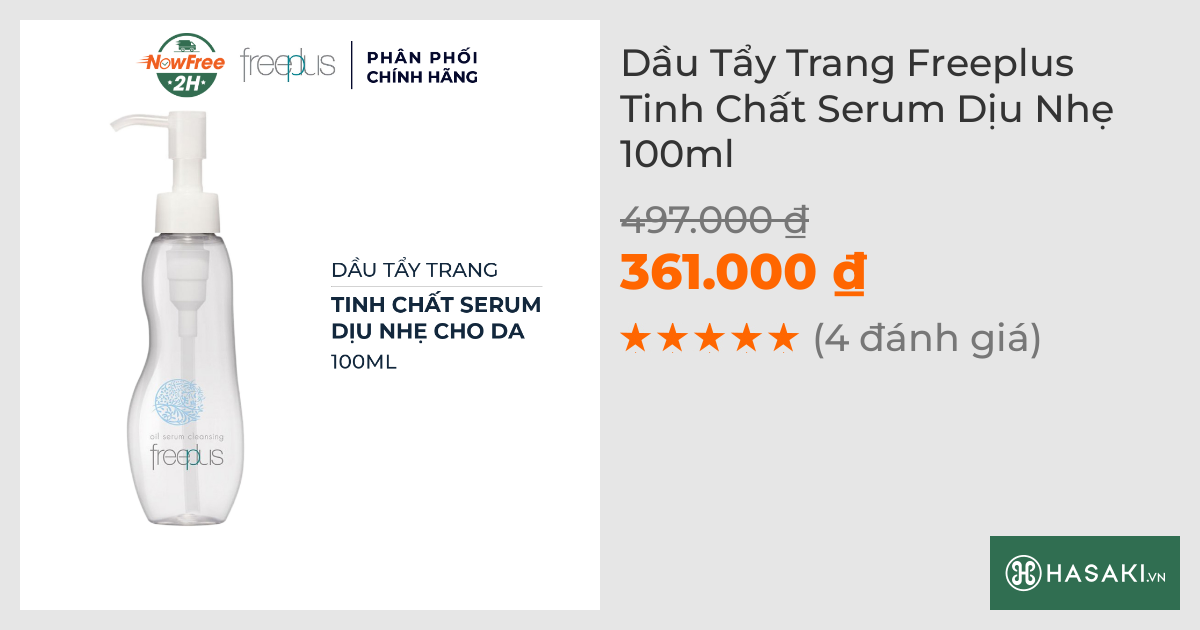 Dầu Tẩy Trang Freeplus Tinh Chất Serum Dịu Nhẹ 100ml