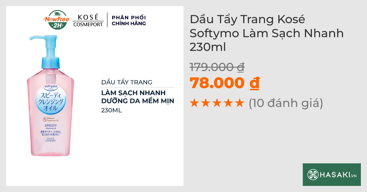 Dầu Tẩy Trang Kosé Softymo Làm Sạch Nhanh 230ml