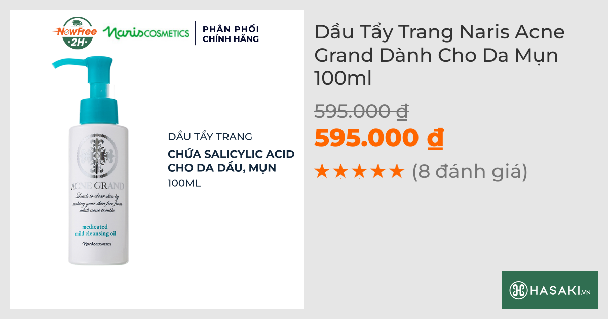 Dầu Tẩy Trang Naris Acne Grand Dành Cho Da Mụn 100ml