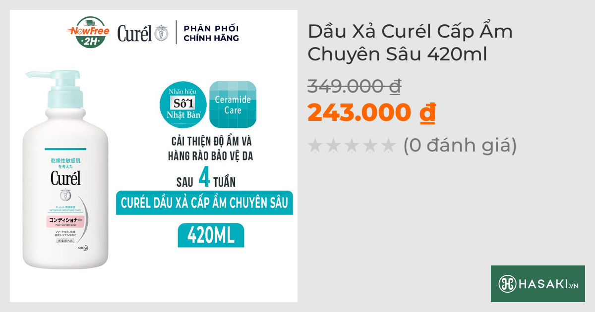 Dầu Xả Curél Cấp Ẩm Chuyên Sâu 420ml