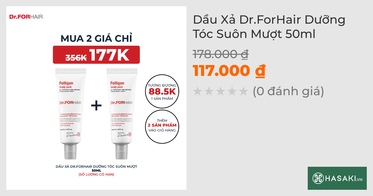 Dầu Xả Dr.ForHair Dưỡng Tóc Suôn Mượt 50ml