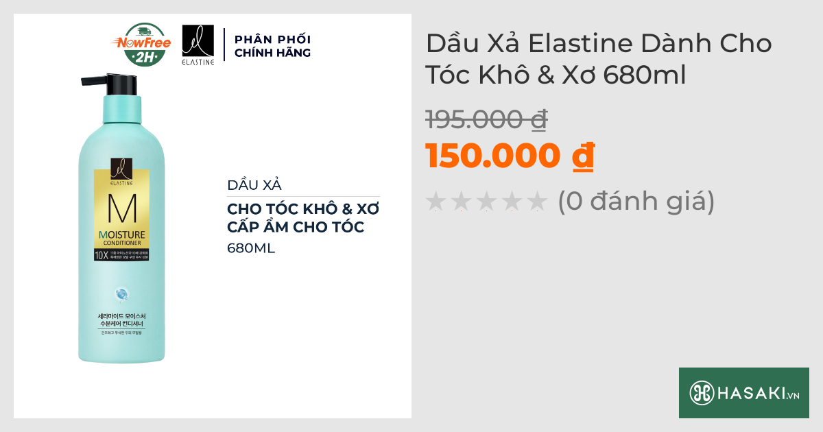 Dầu Xả Elastine Dành Cho Tóc Khô & Xơ 680ml