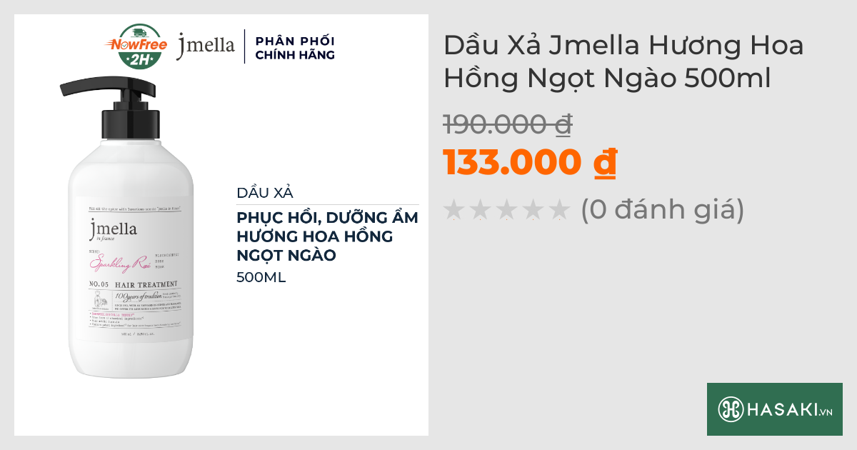 Dầu Xả Jmella Hương Hoa Hồng Ngọt Ngào 500ml